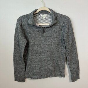 J. Crew Gray 100% Cotton Quarter Zip Pullover Sweatshirt Women’s Size Small